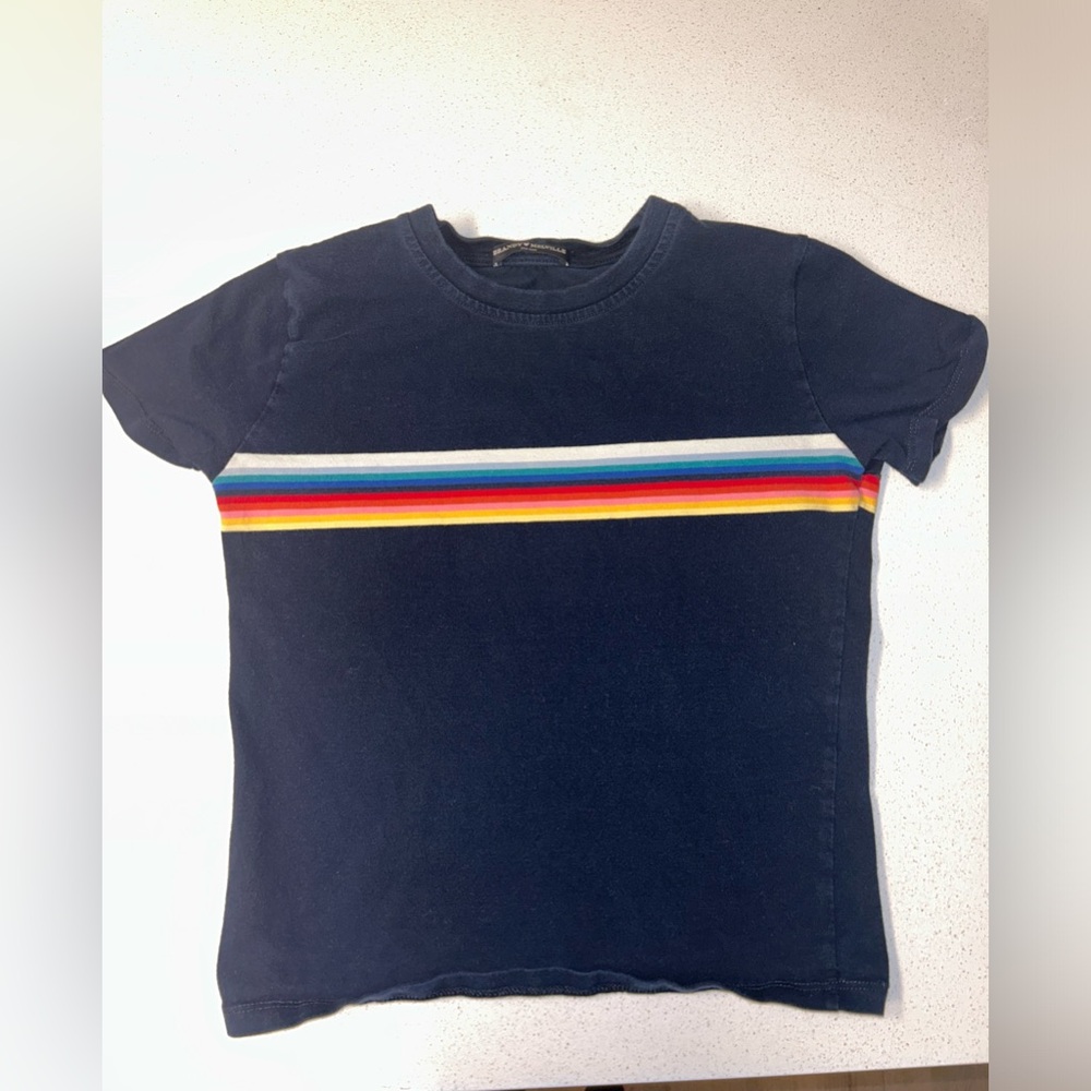 Brandy Melville rainbow stripe tee